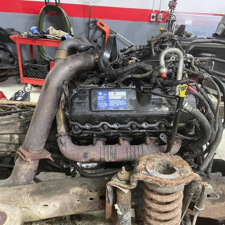 Work in the shop at Global Auto/Diesel