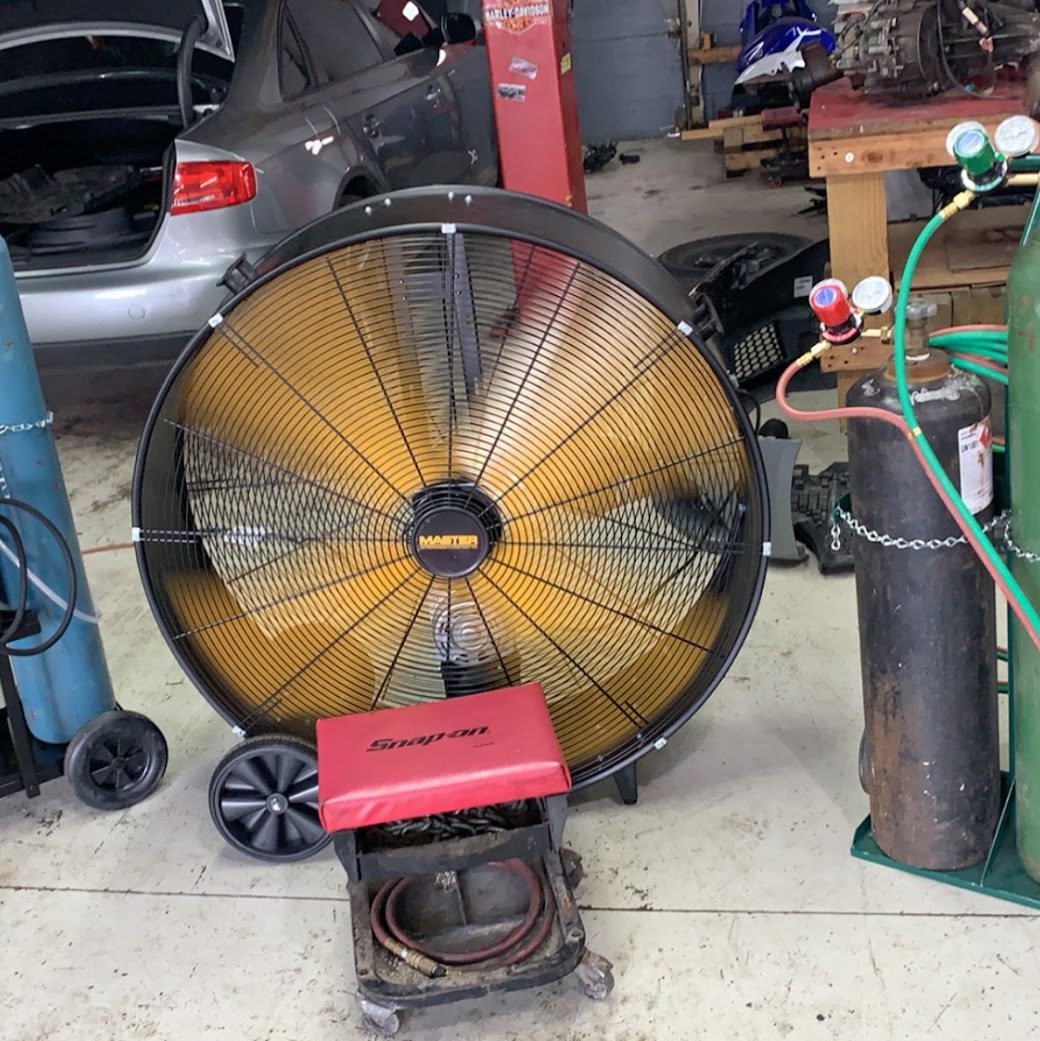 Work in the shop at Global Auto/Diesel