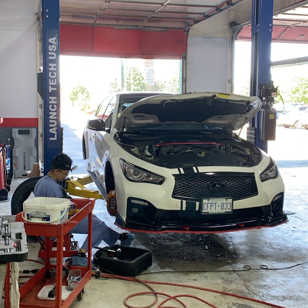 Work in the shop at Global Auto/Diesel