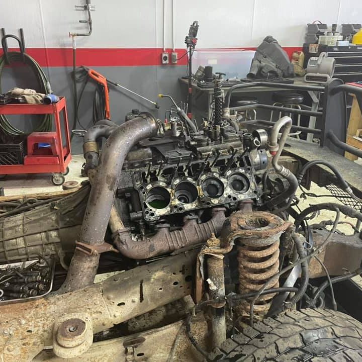 Work in the shop at Global Auto/Diesel