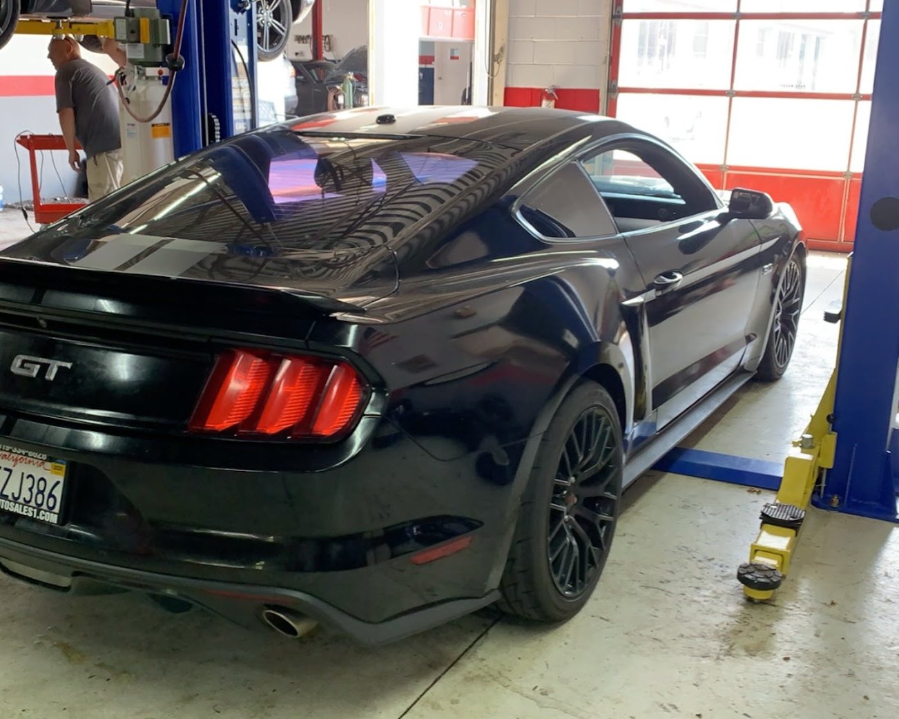Mustang on the lift
